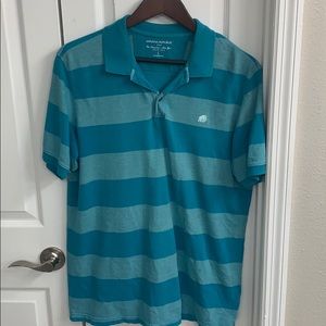 Banana Republic Blue striped polo shirt - large